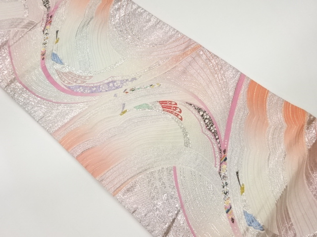 JAPANESE FUKURO OBI / WOVEN ABSTRACT BIRD